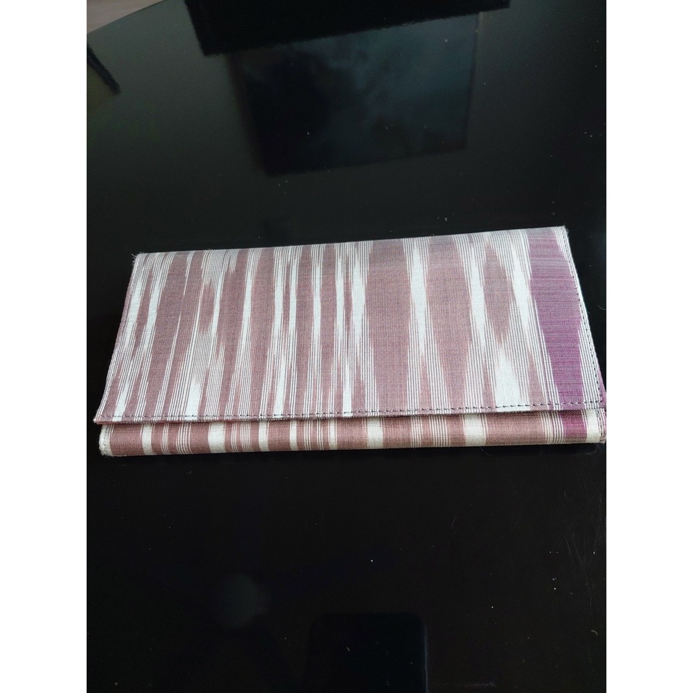 "For Freedom" Gray & Peachy Pink Wallet Zipper Multi Pockets 7.75 X 4" Bifold